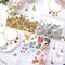 SANNIX 350Pcs Charm for Jewelry Making, Assorted Gold Enamel Charms, Mixed Bulk Antique Gold Tibetan Silver Jewelry Bangle Charm Pendants for Bracelet Necklaces Earrings Making Supplies